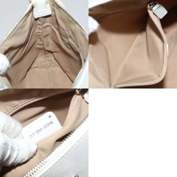 DIOR Trotter Canvas Shoulder Bag White Silver - Picture 12 of 12